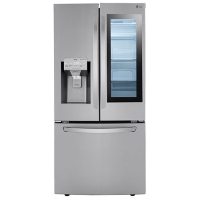 LG Smart InstaView 33" 24.4 Cu. Ft. French Door Refrigerator with Water & Ice Dispenser (LRFVS2503S) - SS