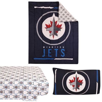 NHL 4-Piece Bed Sheet Set - Twin - Winnipeg Jets