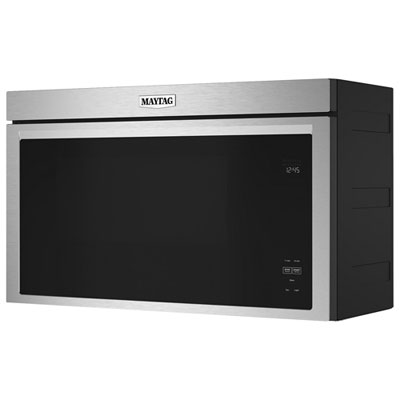 Image of Maytag Over-The-Range Turntable-Free Flush-Mount Microwave - 1.1 Cu. Ft. - Stainless Steel
