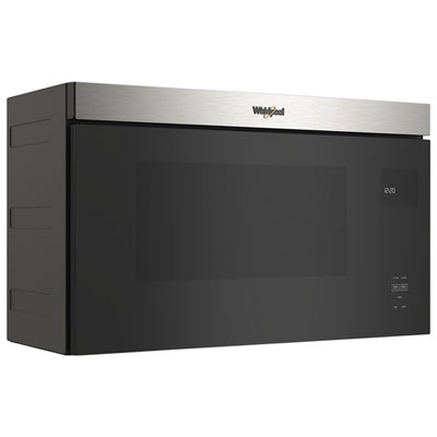 Image of Whirlpool Over-The-Range Turntable-Free Flush-Mount Microwave - 1.1 Cu. Ft. - Stainless Steel