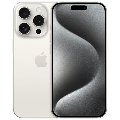 Freedom Mobile Apple iPhone 15 Pro 256GB - White Titanium - Monthly Tab Payment