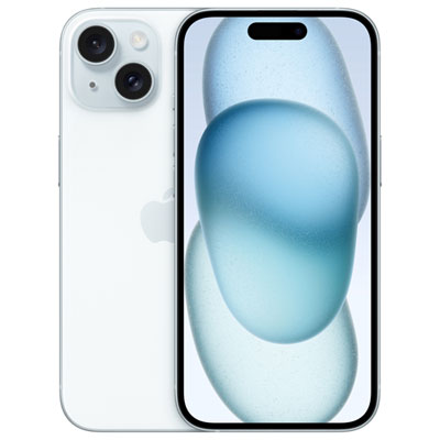 Fido Apple iPhone 15 128GB - Blue - Monthly Financing
