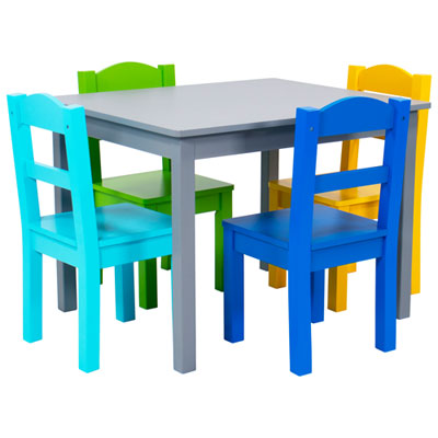 Image of Humble Crew 5-Piece Kids Table & Chair Set - Elements/Grey