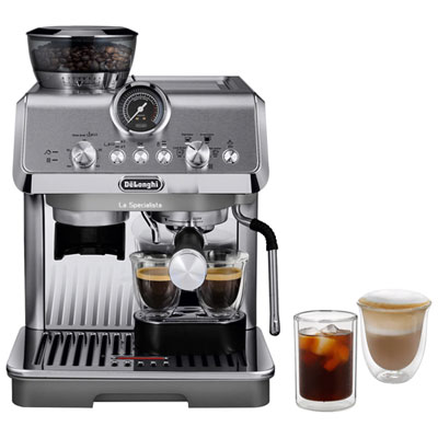 Image of De'Longhi La Specialista Arte Evo Automatic Espresso Machine with Frother & Coffee Grinder - Stainless