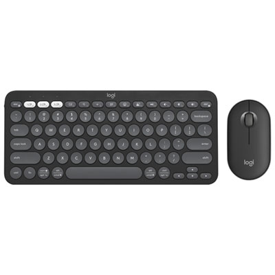 Image of Logitech Pebble 2 Bluetooth Optical Ergonomic Keyboard & Mouse Combo - Black