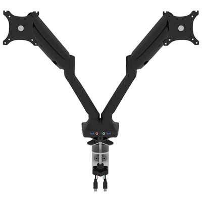 Image of Bestar Universel 17   - 27   Dual Arm Monitor Mount with USB Ports & Audio Ports - Black