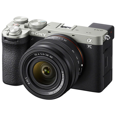 Sony Alpha 7C II Full-Frame Mirrorless Camera with 28-60mm Lens Kit - Silver/Black Fantastic full frame compact travel camera