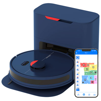 bObsweep Dustin WiFi Connected Self-Empty Robot Vacuum & Mop - Navy Best Gift Ever!!