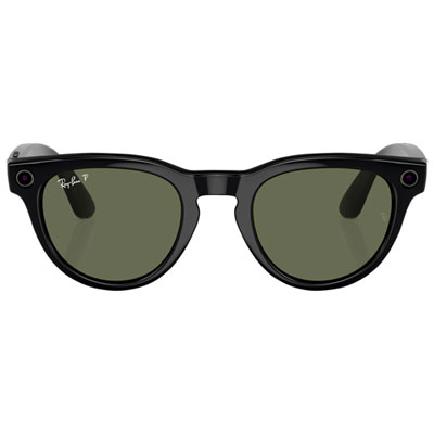Ray-Ban | Meta Headliner Smart Glasses with AI, Photo, Video, Audio & Messaging - Shiny Black/G-15 Green Really cool smart glasses