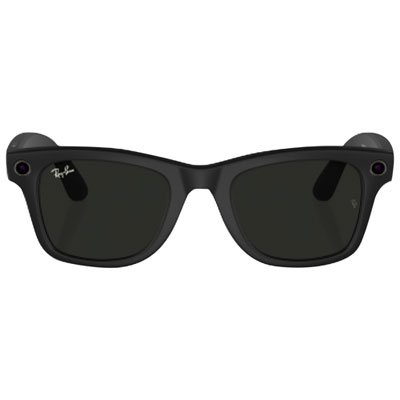 Ray-Ban | Meta Wayfarer (Gen 1) Glasses with AI, Photo, Video, Audio & Messaging - Matte Black/Clear to G-15 Green Transitions