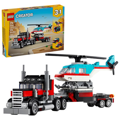 Image of LEGO Creator: Flatbed Truck with Helicopter - 270 Pieces (31146)