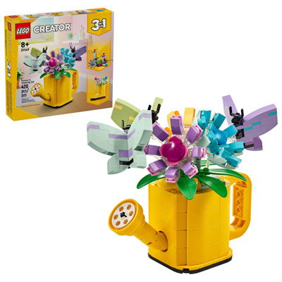 Image of LEGO Creator 3-in-1: Flowers in Watering Can - 420 Pieces (31149)