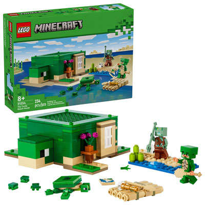 LEGO Minecraft: The Turtle Beach House - 234 Pieces (21254) Awesome toy for children and adults to bond over