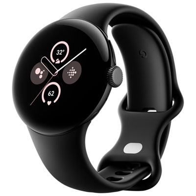 Google Pixel Watch 2 (GPS + LTE) 40mm Black Aluminum Case with Black Active Band