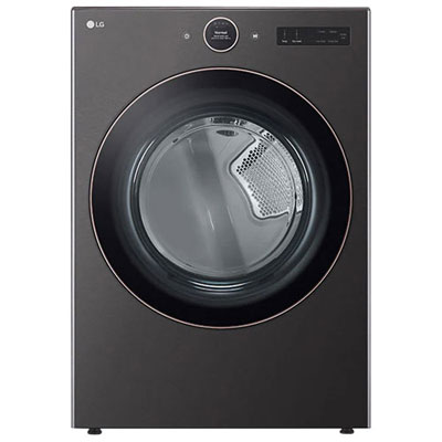 Open Box - LG 7.4 Cu. Ft. Electric Steam Dryer (DLEX6500B) - Black Steel - Scratch & Dent