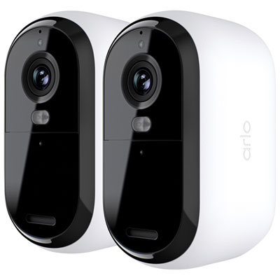Arlo Essential Wire-Free Indoor/Outdoor 2K Security Camera (2nd Generation) - 2 Pack - White Best overall for the money!