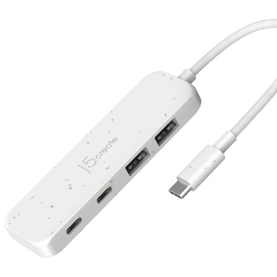 Image of j5create USB-C to Type-C/Type-A Hub (JCH342EW) - White