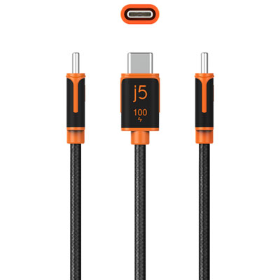 j5create 100W USB-C Sync & Charge Cable (JUCX25L18)