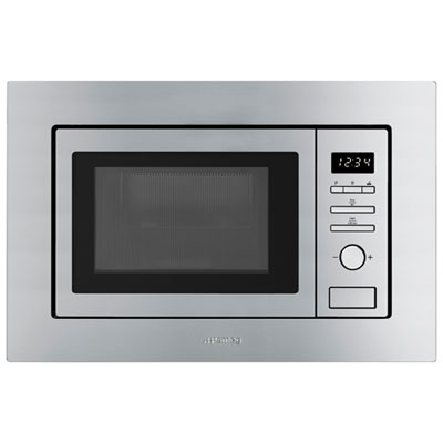Image of Smeg 24   0.7 Cu. Ft. Built-In Combination Microwave Oven - Stainless Steel