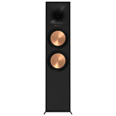 Open Box - Klipsch Dual R800F 600-Watt 2-Way Tower Speaker - Single - Black