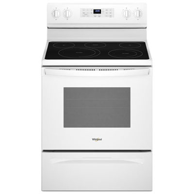 "Open Box - Whirlpool 30"" 5.3 Cu Ft Fan Convection Freestanding Electric Air Fry Range (YWFE550S0LW) -White -Perfect Condition"