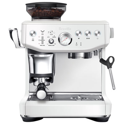 Image of Breville Barista Express Impress Espresso Machine with Frother & Coffee Grinder - Sea Salt