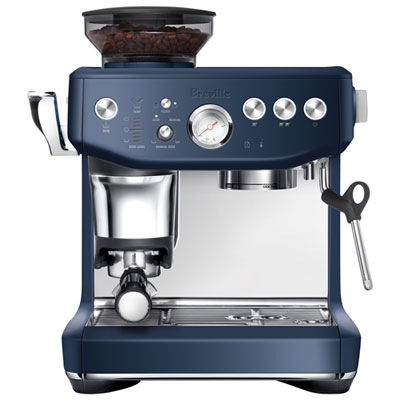 Image of Breville Barista Express Impress Espresso Machine with Frother & Coffee Grinder - Damson Blue