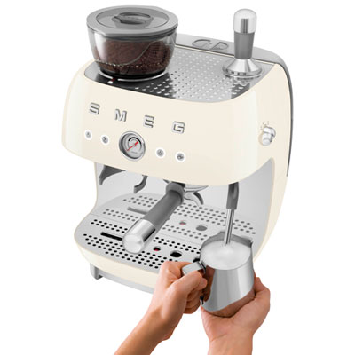 Smeg Manual Espresso Coffee Machine with Frother Coffee Grinder