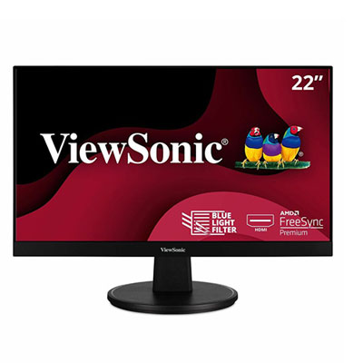 Boîte Ouverte - Moniteur De Jeu Freesync Acl Mva Hd Intégrale 75 Hz Gtg 5 Ms De 22 Po De Viewsonic - Noir (Va2247-Mh)