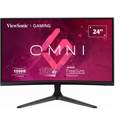 Boîte Ouverte - Moniteur De Jeu Incurvé Hd Intégrale 165 Hz 5 Ms Gtg Mva 24 Po Freesync De Viewsonic (Vx2418C) - Noir