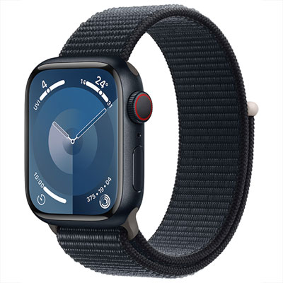Apple Watch Series 9 (Gps + Cellular) Avec Boîtier De 41 Mm En Aluminium Minuit Et Bracelet Sport À Rabat Minuit Par Telus - Petit - Financement Mensuel