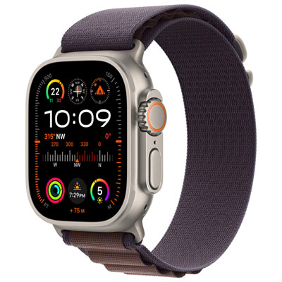 Rogers Apple Watch Ultra 2 (GPS + Cellular) 49mm Titanium Case w/Indigo Alpine Loop - S - Monthly Financing