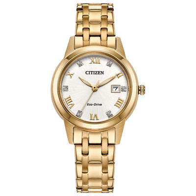Image of Open Box - Citizen Eco-Drive Classic 29mm Women's Solar Powered Dress Watch - Rose Gold-Tone/Silver-Tone