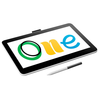 "Wacom One Pen Display 13"" Graphic Tablet with Touch (DTH134W0A) - White"