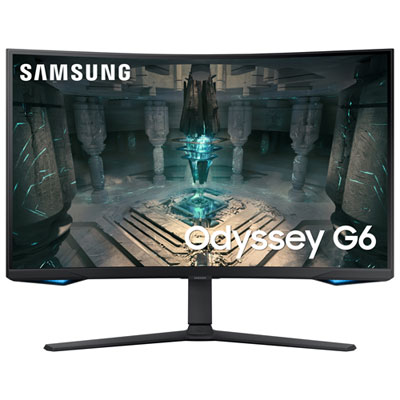 Samsung Odyssey G6 27" QHD 240Hz 1ms GTG Curved VA LED FreeSync Gaming Monitor (LS27BG652ENXGO) - Black Amazing Monitor For PS5