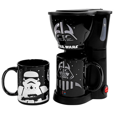 Image of Uncanny Brands Star Wars Single Serve Coffee Maker with 2 Coffee Cups - Black