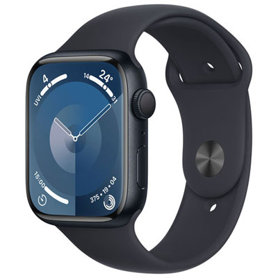 Image of Open Box - Apple Watch Series 9 (GPS) 45mm Midnight Aluminium Case with Midnight Sport Band - S mall/Medium
