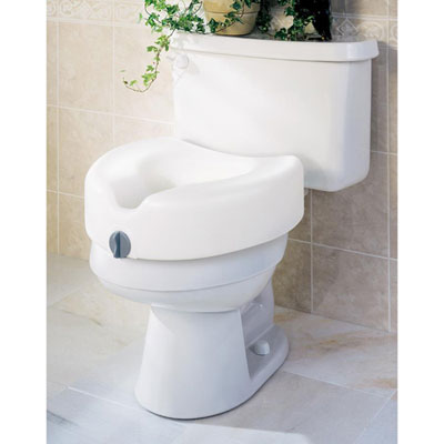 Image of Medline Raised Toilet Seat - White