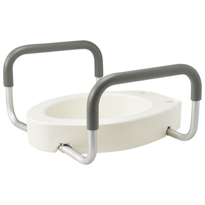 Image of Medline Raised Toilet Seat With Arms - White