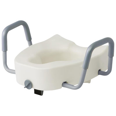 Siège De Toilette Surélevé De Medline Avec Accoudoirs - Blanc
