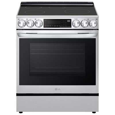 Boîte Ouverte - Cuisinière À Induction Encastrable Convection Véritable Friture Air Chaud 6,3 Pi³ 30 Po De Lg (Lsil6336F) - Inox - Parfait État