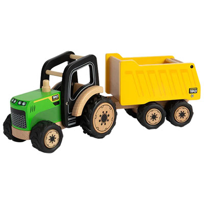 Image of Bigjigs Toys Tidlo Country Tractor & Trailer