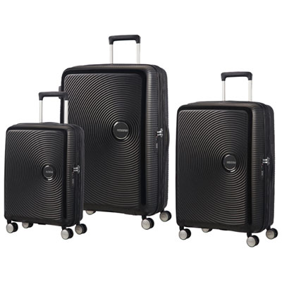 Image of American Tourister Curio 3-Piece Hard Side Expandable Luggage Set - Bass Black