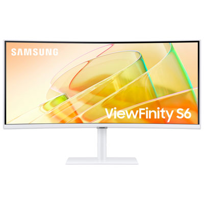 Samsung 34" WQHD 100Hz 5ms GTG Curved VA LED FreeSync Monitor (LS34C650TANXGO) - Warm White Awesome TB4 Ultrawide Monitor