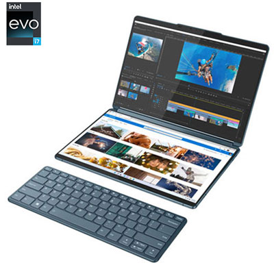 "Lenovo Yoga Book 9i 13"" Touchscreen Laptop - Intel Core i7-1355U - 16GB LPDDR5x - 1TB SSD - Windows 11 Home - Tidal Teal"