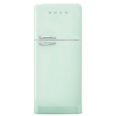 Smeg Retro 32" 19.2 Cu. Ft. Top Freezer Refrigerator with Ice Dispenser (FAB50URPG3) - Pastel Green
