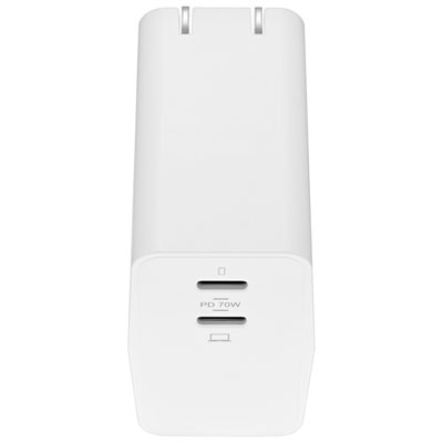 Insignia Dual Port 70W USB-C Wall Charger - White USB C dual plug