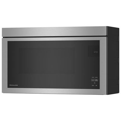 Image of Open Box - Kitchenaid Over-The-Range Turntable Microwave - 1.1 Cu. Ft. - Stainless Steel - Perfect Condition