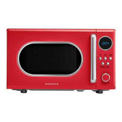 Image of Insignia Retro 0.7 Cu. Ft. Microwave (NS-MW7RM5-C) - Red - Only at Best Buy
