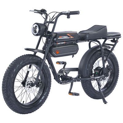 Image of Gotyger EarthRider Fat Tire Electric City Bike (500W Motor/ Up to 45km Battery Range) - Black